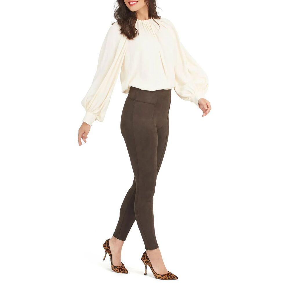 SPANX® High Waist Faux Suede Leggings VGUC Medium
